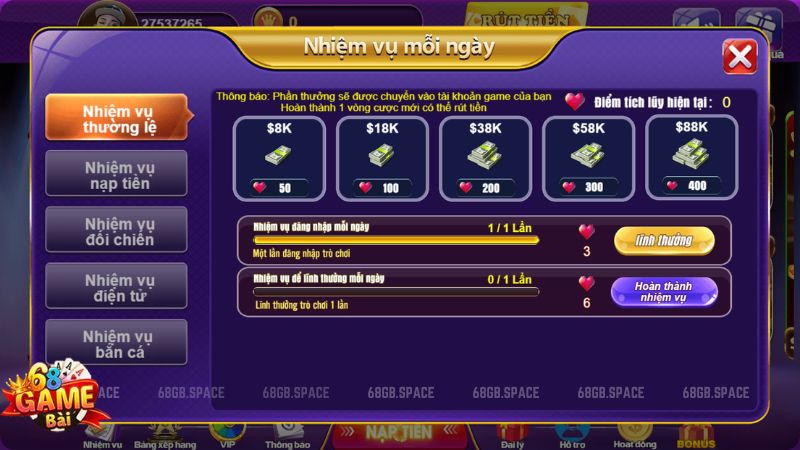 đăng ký 68 game bài